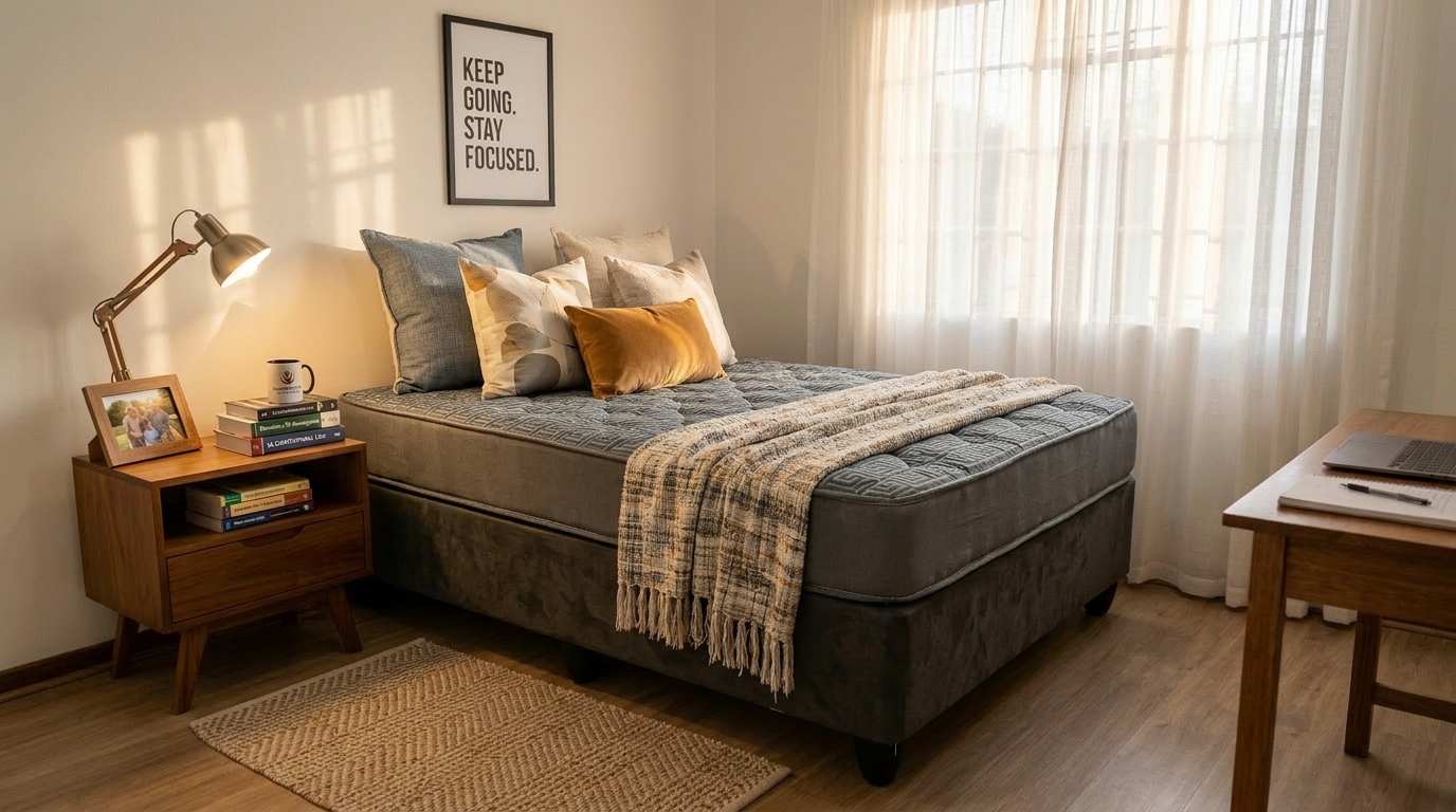 Comfort Foam mattress lifestyle shot, part of the range available for bulk export to Zimbabwe